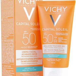 VICHY CAPITAL SOLEIL CREMA FACIAL ACABADO SECO SPF50+ ANTIBRILLOS 50ML