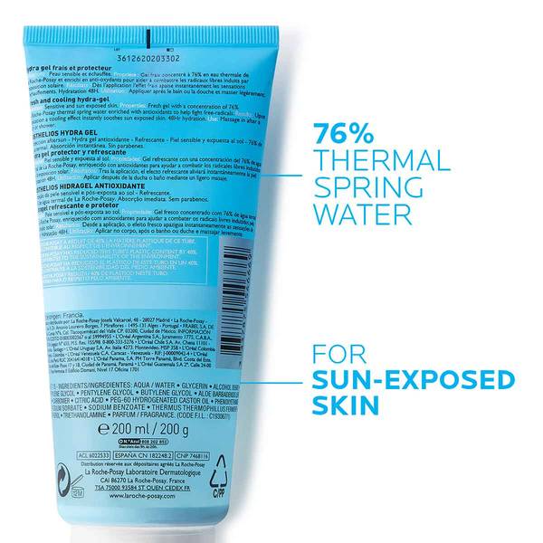 LA ROCHE-POSAY POSTHELIOS HIDRA GEL ANTIOXIDANTE 200ML - Imagen 2
