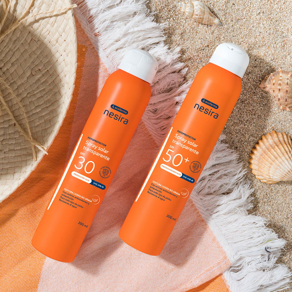 ACOFARMA NESIRA FOTOPROTECTOR SPRAY SOLAR TRANSPARENTE SPF30+ 200ML - Imagen 3