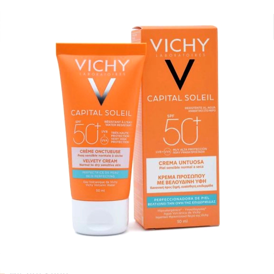 VICHY CAPITAL SOLEIL CREMA UNTUOSA SPF50+ PERFECCIONADORA DE PIEL 50 ML