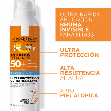 ANTHELIOS DERMO-PEDIATRICS BRUMA SPF50+ 125ML - Imagen 2