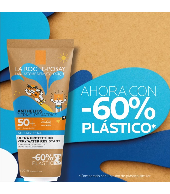 ANTHELIOS DERMO-PEDIATRICS LOCIÓN WET SKIN SPF50+ 200ML - Imagen 2