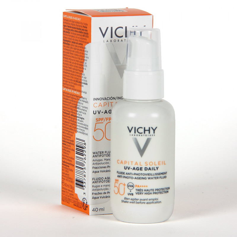VICHY CAPITAL SOLEIL UV- AGE DAILY WATER FLUID SPF50 40 ML - Imagen 3