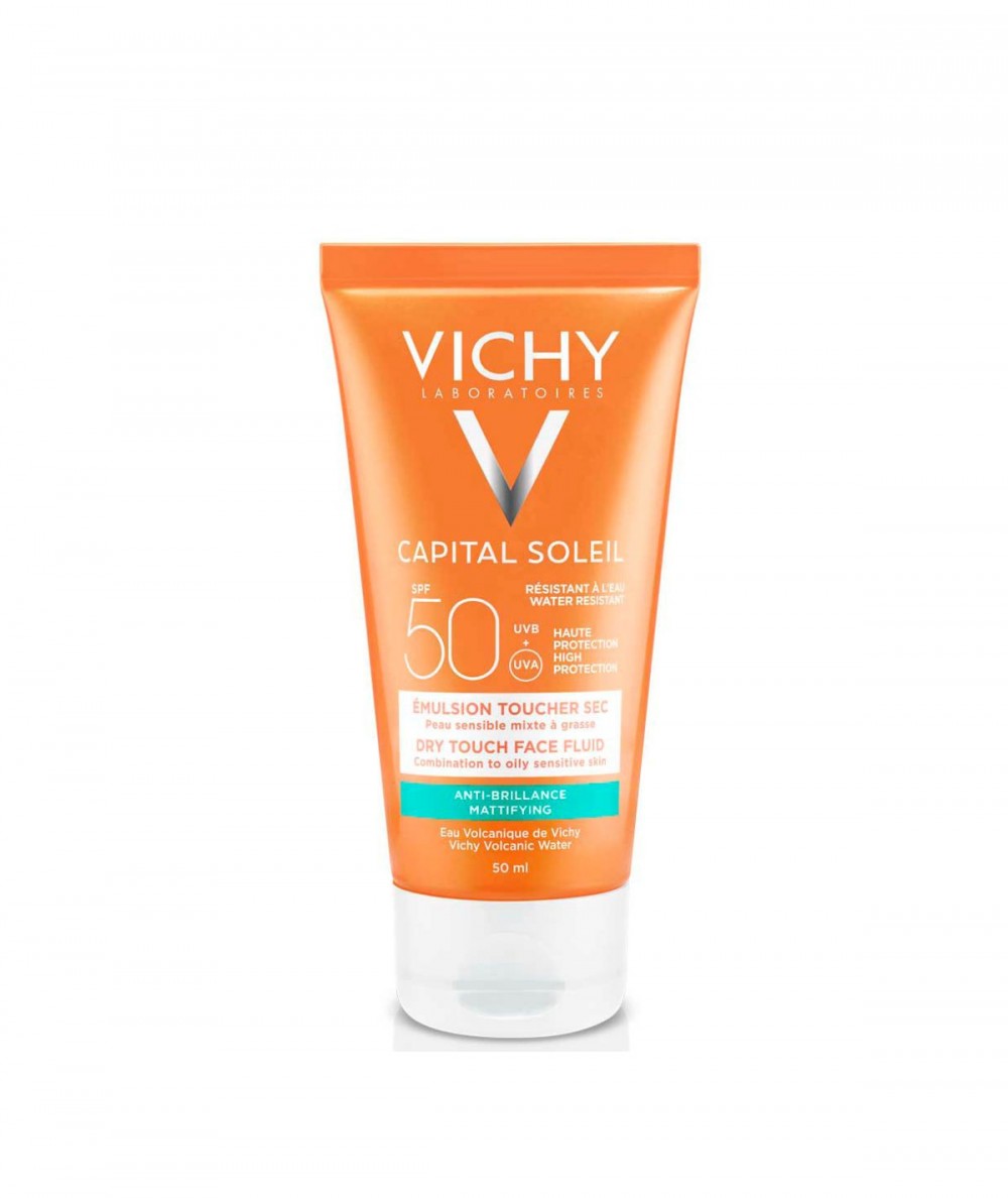 VICHY CAPITAL SOLEIL CREMA FACIAL ACABADO SECO SPF50+ ANTIBRILLOS 50ML - Imagen 3