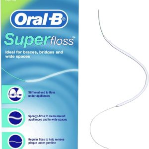 ORAL-B SUPER FLOSS SEDA DENTAL 50 HEBRAS PRECORTADAS