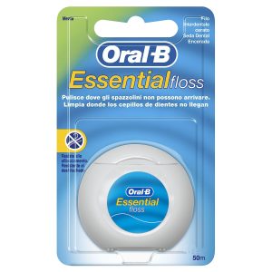 ORAL-B ESSENTIALFLOSS SEDA DENTAL ENCERADA 50M