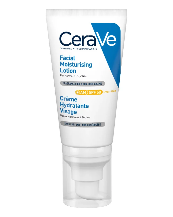 CERAVE LOCION HIDRATANTE DE ROSTRO SPF 50 TUBO 52 ML